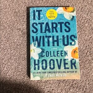 'It Starts With Us' – Teal Blue Paperback Novel